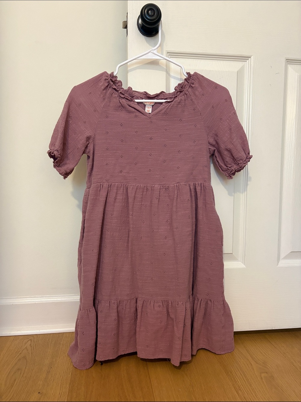Cat & Jack Mauve Ruffle-Sleeve Midi Dress